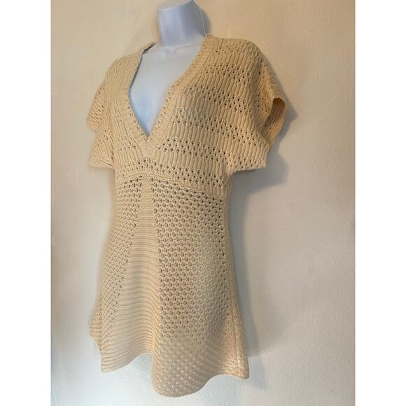 Calvin Klein Size Large color; Bleached Sand Croched Top Boho Style - Picture 2 of 14